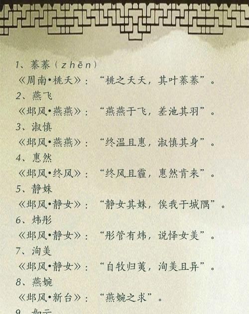 诗经  名字,出自诗经的名字图4