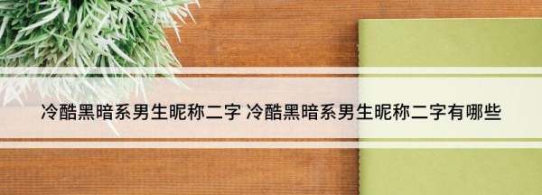 网名黑暗系列霸气两个字,孤独黑暗系网名男生二字图1