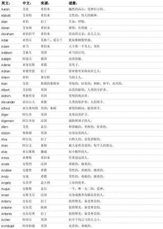 男孩好听的英文名寓意,男孩英文名 勇敢 自信 阳光图6